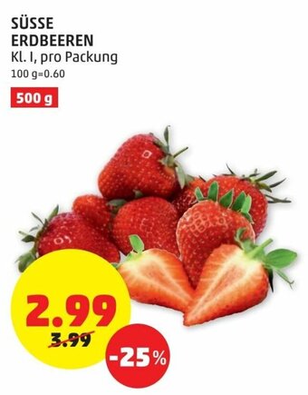 PENNY Süsse Erdbeeren 500g Angebot