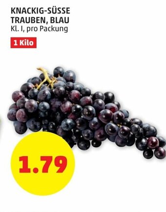 PENNY Knackig-Süsse Trauben, Blau 1 Kilo Angebot