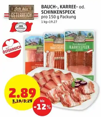 PENNY Bauch-, Karree Od Schinkenspeck Angebot