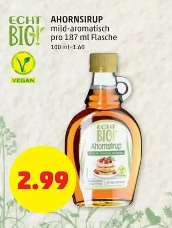 PENNY Ahornsirup 100 ml Angebot