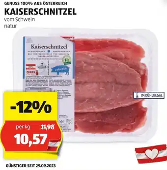Hofer GENUSS 100% AUS ÖSTERREICH KAISERSCHNITZEL Angebot