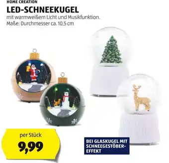 Hofer HOME CREATION LED-SCHNEEKUGEL per Stück Angebot