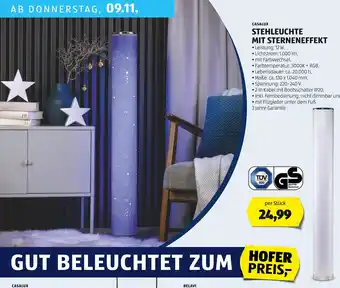 Hofer CASALUX STEHLEUCHTE MIT STERNENEFFEKT Angebot