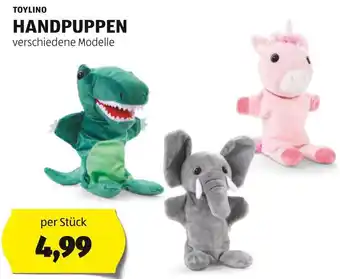 Hofer TOYLINO HANDPUPPEN Angebot