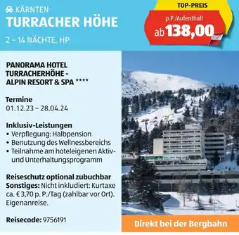 Hofer KÄRNTEN TURRACHER HÖHE 2-14 NÄCHTE, HP Angebot