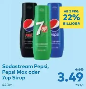 T&G Sodastream Pepsi, Pepsi Max oder 7up Sirup 440ml Angebot