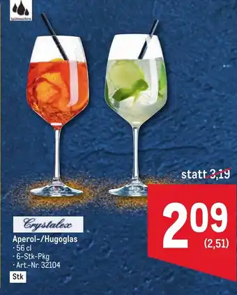 Metro Aperol-/Hugoglas Angebot