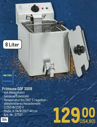 Metro Fritteuse GDF 3008 Angebot