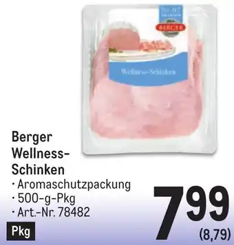 Metro Berger Wellness- Schinken • 500-g-Pkg Angebot