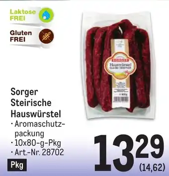 Metro Sorger Steirische Hauswürstel • 10x80-g-Pkg Angebot