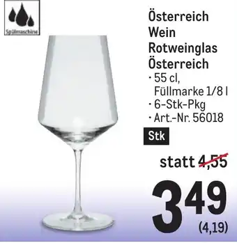 Metro Österreich Wein Rotweinglas Österreich Angebot