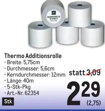 Metro Thermo Additionsrolle Angebot