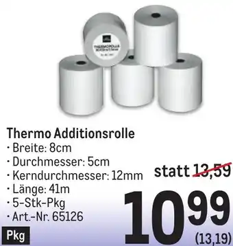 Metro Thermo Additionsrolle Angebot