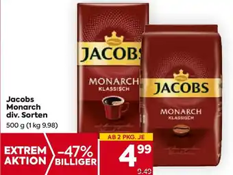 Billa Jacobs Monarch div. Sorten 500 g Angebot