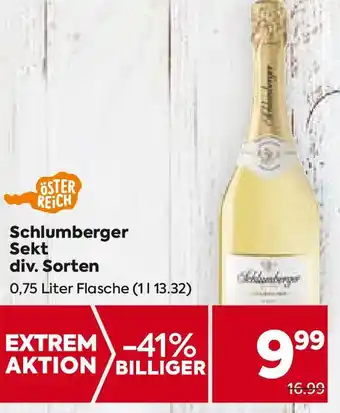 Billa Schlumberger Sekt div. Sorten 0,75 Liter Flasche Angebot