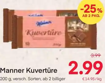 MPreis Manner Kuvertüre 200 g Angebot