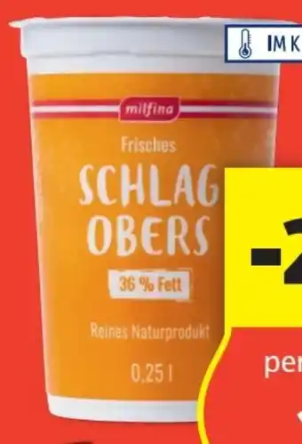 Hofer Schlagobers Angebot