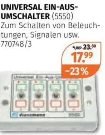 Müller UNIVERSAL EIN-AUS-UMSCHALTER (5550) Angebot