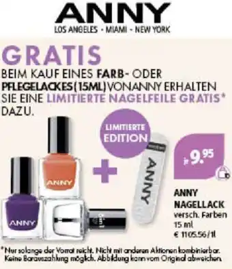 Müller ANNY NAGELLACK versch. Farben 15 ml Angebot