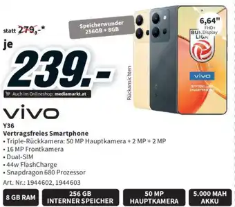 Media Markt Vivo Y36 Vertragsfreies Smartphone Angebot