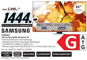 Media Markt SAMSUNG 65QN85C 163 cm Neo QLED 4K Smart-TV Angebot
