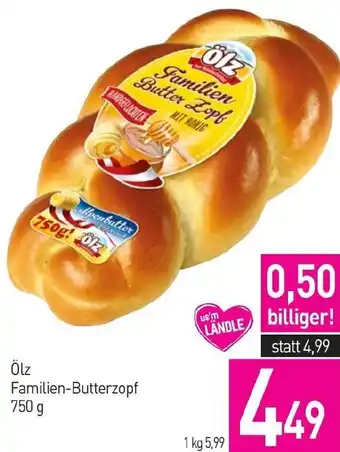 Sutterlüty Ölz Familien-Butterzopf 750 g Angebot