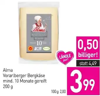 Sutterlüty Alma Vorarlberger Bergkäse mind. 10 Monate gereift 200 g Angebot