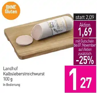 Sutterlüty Landhof Kalbsleberstreichwurst 100 g Angebot