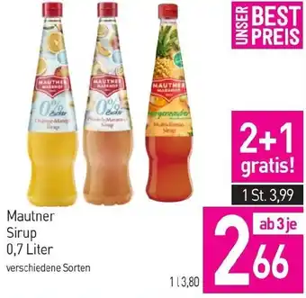 Sutterlüty Mautner Sirup 0,7 Liter Angebot