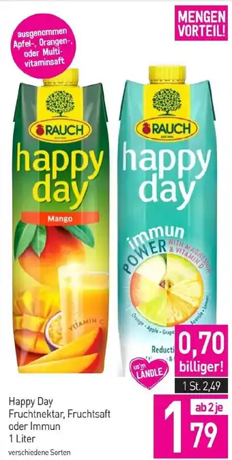Sutterlüty Happy Day Fruchtnektar, Fruchtsaft oder Immun 1 Liter Angebot