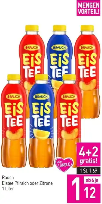 Sutterlüty Rauch Eistee Pfirsich oder Zitrone 1 Liter Angebot