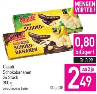 Sutterlüty Casali Schokobananen 24 Stück 300 g Angebot