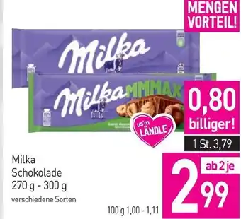 Sutterlüty Milka Schokolade 270 g- 300 g Angebot