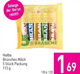Sutterlüty Halba Branches Milch 5 Stück Packung 113 g Angebot