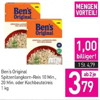 Sutterlüty Ben's Original Spitzenlangkorn-Reis 10 Min., 20 Min. oder Kochbeutelreis 1 kg Angebot