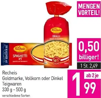 Sutterlüty Recheis Goldmarke, Vollkorn oder Dinkel Teigwaren 330 g- 500 g Angebot
