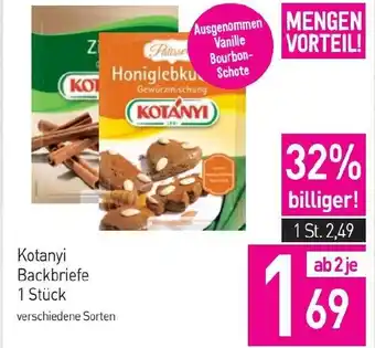 Sutterlüty Kotanyi Backbriefe 1 Stück Angebot