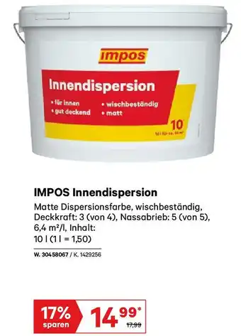 Lagerhaus IMPOS Innendispersion Angebot