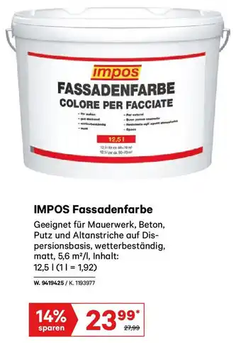 Lagerhaus IMPOS Fassadenfarbe Angebot