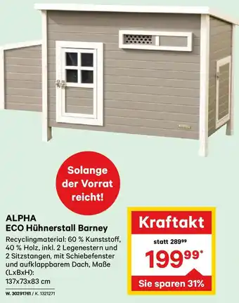 Lagerhaus ALPHA ECO Hühnerstall Barney Angebot