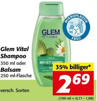 Nah&Frisch Glem Vital Shampoo 350 ml oder Balsam 250 ml-Flasche Angebot