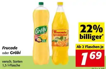 Nah&Frisch Frucade oder Gröbi versch. Sorten 1,5 l-Flasche Angebot