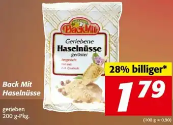 Nah&Frisch Back Mit Haselnüsse gerieben 200 g-Pkg. Angebot