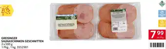 Transgourmet GREISINGER SAUNASCHINKEN GESCHNITTEN per Pkg. Angebot