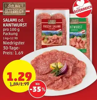 PENNY SALAMI od. KANTWURST Angebot