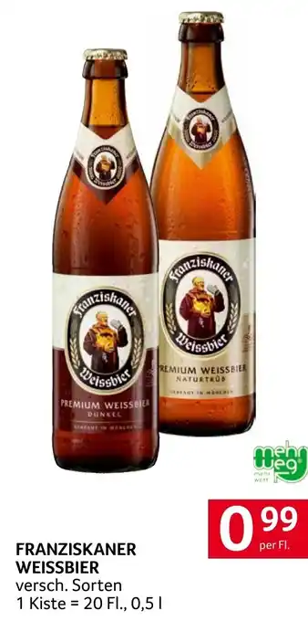 Transgourmet FRANZISKANER WEISSBIER per FL. Angebot