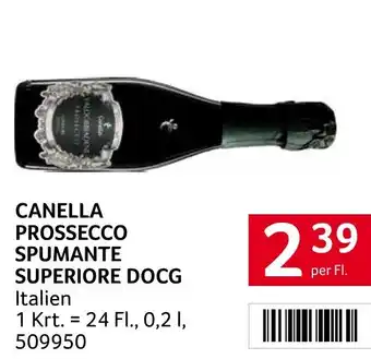 Transgourmet CANELLA PROSSECCO SPUMANTE SUPERIORE DOCG per Fl. Angebot