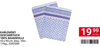 Transgourmet KARLOWSKY GESCHIRRTUCH 100% BAUMWOLLE 45 x 90 cm Angebot