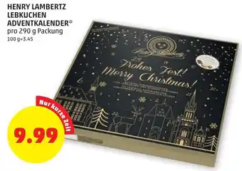 PENNY HENRY LAMBERTZ LEBKUCHEN ADVENTKALENDER Angebot