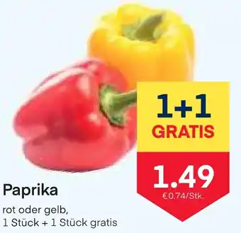 MPreis Paprika rot oder gelb, Angebot
